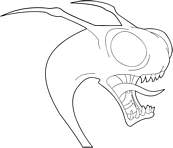 coloriage chasseur de dragons un vilain